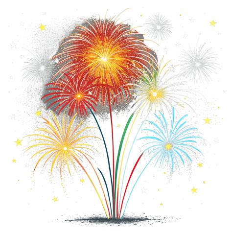 Firework Clip Art That Moves Colorful Fireworks Radiating, Lines.
