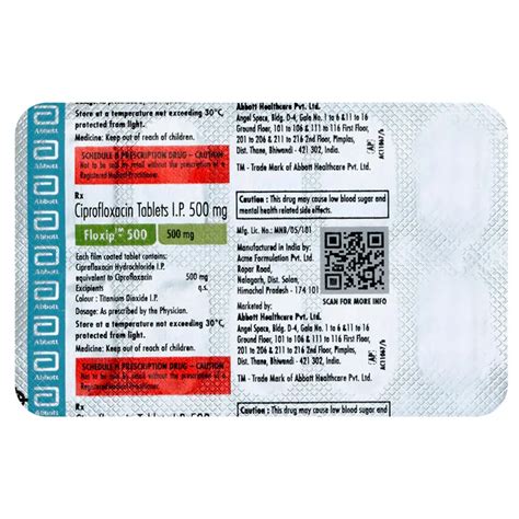 Buy Floxip 500 mg Tablet online | Uses, Side Effects, Price and ...
