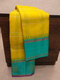 TRADITIONAL KORVAI DESIGN YELLOW KANJEEVARAM SILK SAREE FOR WOMEN-PSKS ...