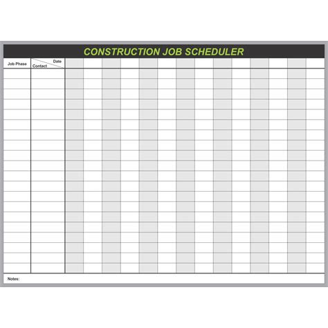 Construction Job Scheduling Whiteboard at Joel Donovan blog