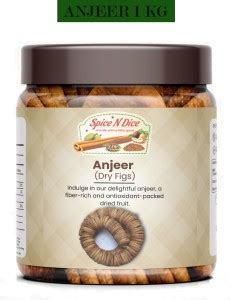 spice n dice Fresh Dry fruits Afghani Anjeer-Dried Figs (1 kg) Figs ...