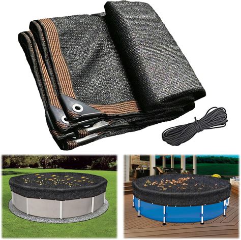 Amazon.com : Pool Leaf Net Cover 24 ft Round, Fine Mesh 24 ft Pool ...
