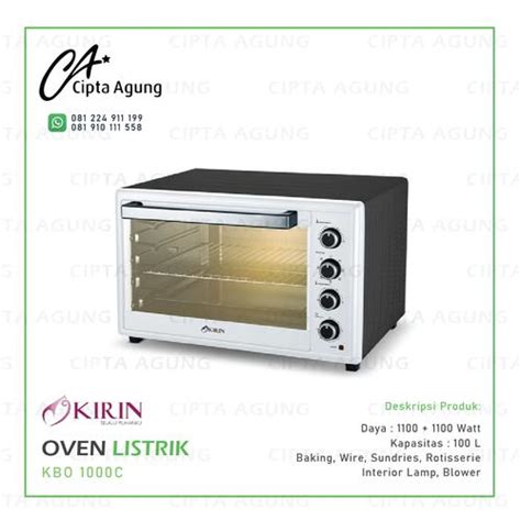 Jual OVEN LISTRIK BEAUTY OVEN 100 L 150 L KIRIN KBO 1000C KBO 1500C ...