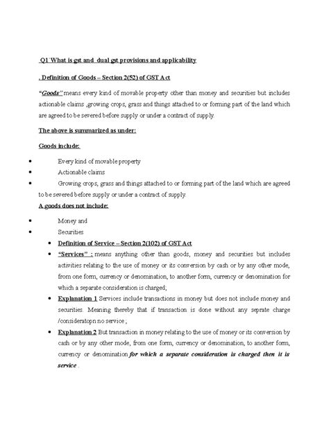 Taxation 2018 7 SEM - Crpc - Q1`What is gst and dual gst provisions and ...