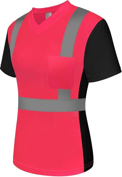 Amazon.com: Uno Mejor Pink Hi Vis Shirts for Women Construction Class 3 ...