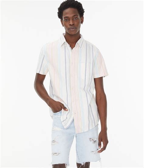 Vertical Stripe Button-Down Shirt