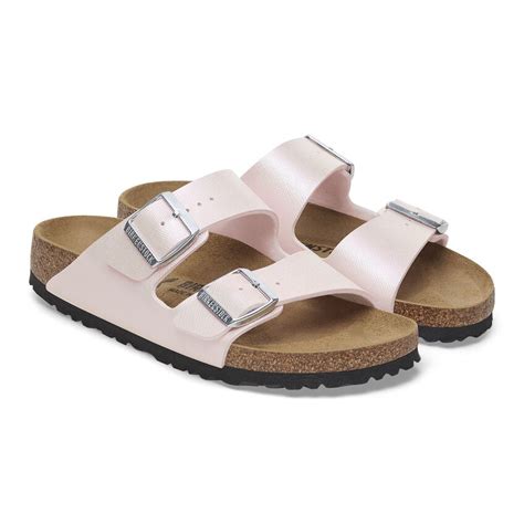 Arizona Birko-Flor Embossed Saffiano Iridescent Light Rose | BIRKENSTOCK