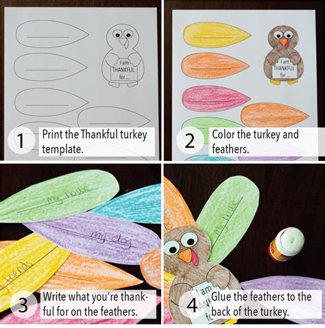 Grateful Turkey Printable - Printable Sight Words List