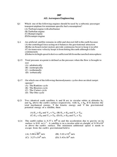 Aerospace Engineering Questions 的图像结果