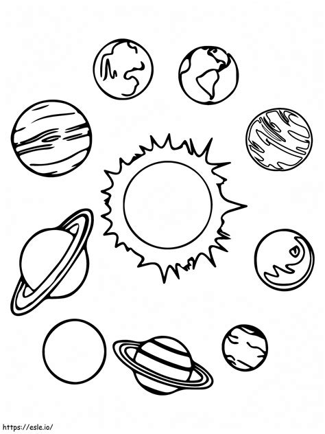 Solar System Planets Colouring Pages