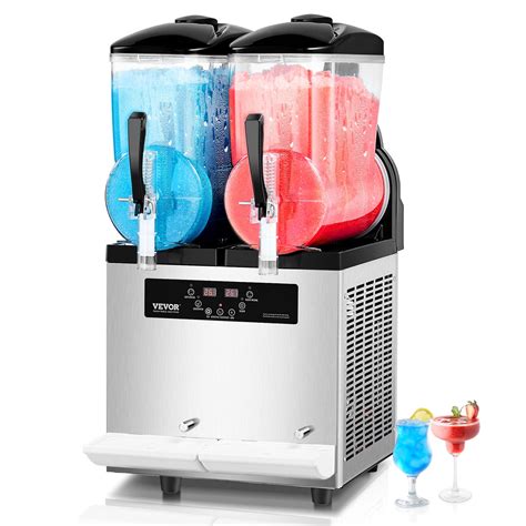 VEVOR Commercial Slushy Machine, 12Lx2 Double Tank Frozen Drink Machine ...