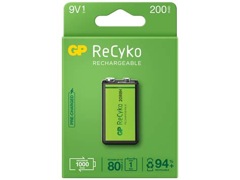 Gp Rechargeable Recyko 200 Mah 9v Pack 1 Gp Battery | Desertcart INDIA