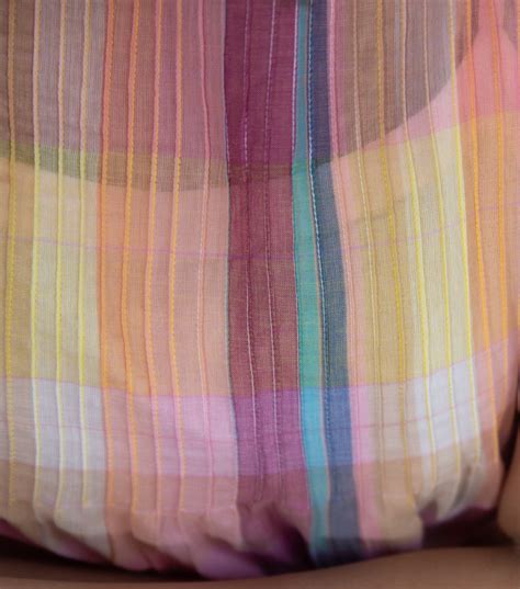 Chequered Box Woven Cotton Top – Canvas