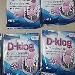 D-Klog Drain Cleaner Powder (40g x 5 Units), Removes Clogs, Blockages ...