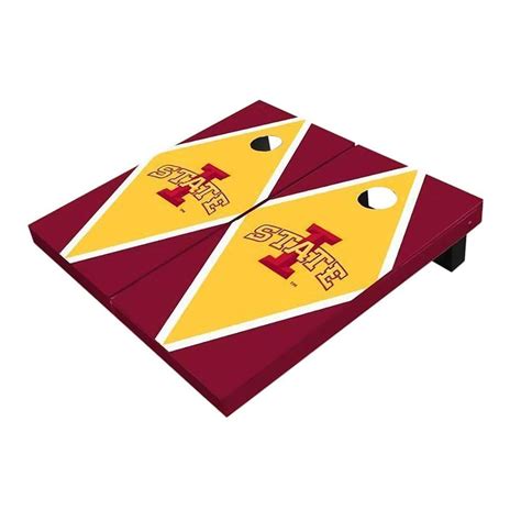 Cornhole Boards: Iowa State Cyclones Yellow Red Diamond (tailgate or ...