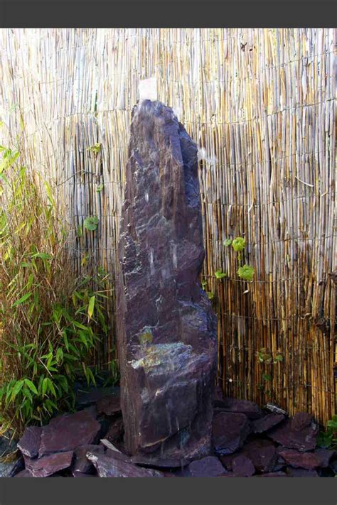 Kit Fontaine Monolith schiste violet 95cm - Fontaines Monolithes ...
