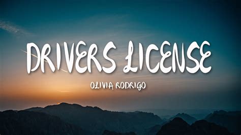 Image result for Drivers License Lyrics Clean Version