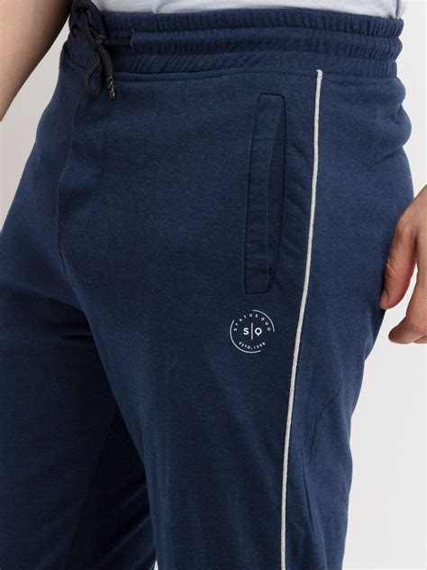 Buy Indigo Mel Printed Track Pants for Men | Status Quo