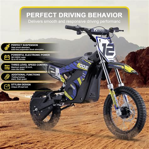 MotoTec 36v 1000w (HP112E) Electric Dirt Bike Blue India | Ubuy