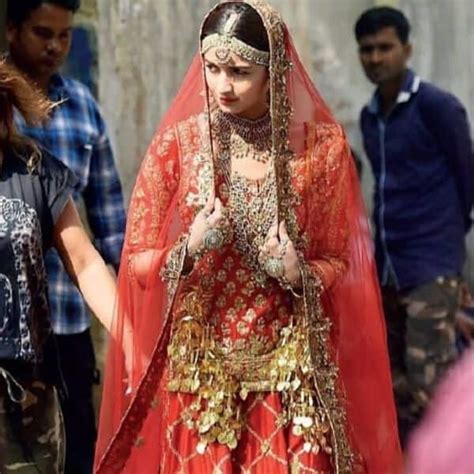 'Red Lehenga and Kaleerein,' Alia Bhatt looks resplendent as a bride in ...