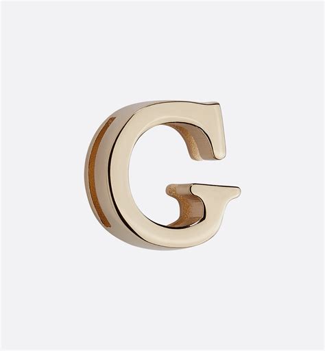 My ABCDior Letter 'G' Badge Pale Gold-Finish Metal | DIOR