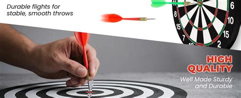 SKYFUN (LABEL) 15-Inch Darts Set Double-Sided Classic Target Game with ...