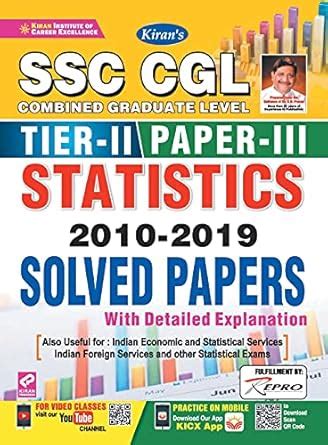 Kiran SSC CGL Tier 2 Paper 3 Statistics 2010-2019 Solved Papers ...