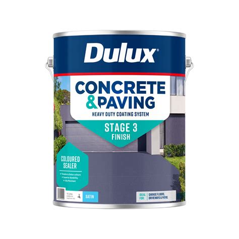 Dulux 10L Concrete & Paving Coloured Sealer Satin Maximum Tint ...