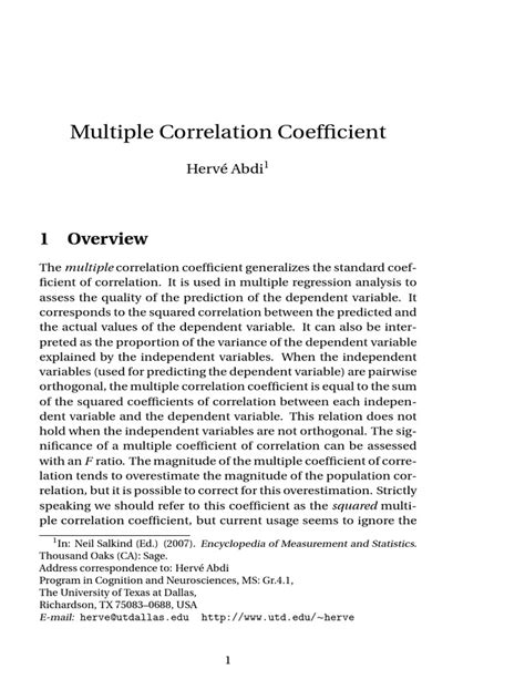 Image result for Coefficient of Multiple Correlation Explained