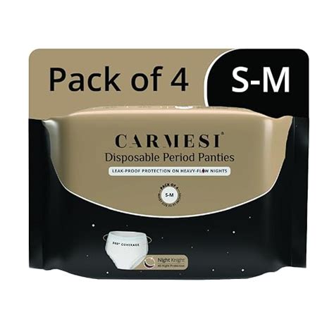Buy Carmesi Disposable Period Panties for Women - Pack of 4 (S-M) | 360 ...