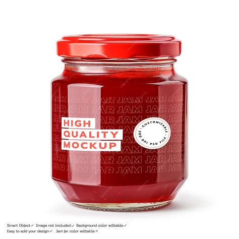 Premium PSD | Free Jam Jar Mockup