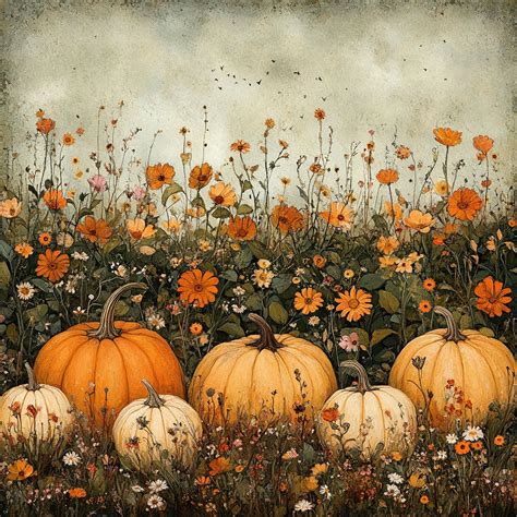 Pumpkin Patch Art Background Free Stock Photo - Public Domain Pictures