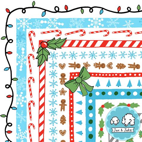 Winter Holiday Clipart Borders - 98 Christmas Clip Art Frames PNG ...
