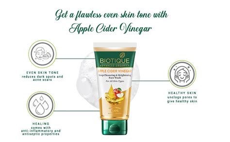 Biotique Apple Cider Vinegar Deep Cleansing Face Wash for All Skin ...