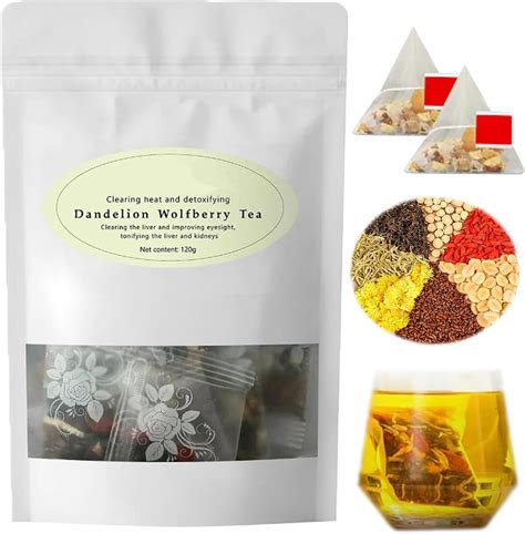 Amazon.com: Dandelion Wolfberry Tea, 120g per Pack Kidneys & Liver Tea Supports Kidneys & Liver ...