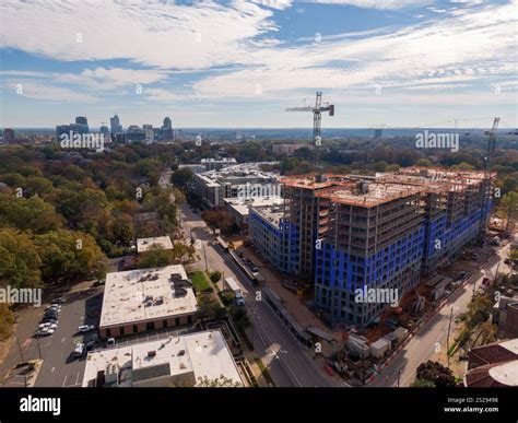 Day Time Drone Images of High Rise Building Under Construction in ...