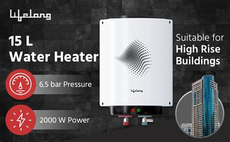Buy Lifelong Water Heater for Home - Water Geyser 15 ltr with 3 Star ...