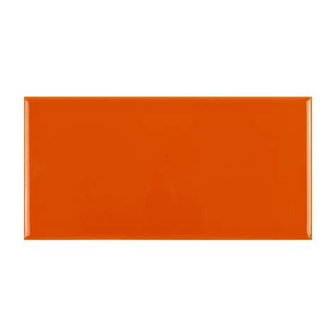 Orange Gloss Metro Tile - Underground Orange Ceramic Tile