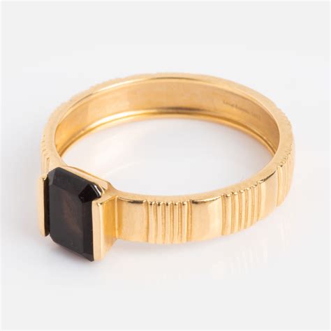Solid Gold Vintage Inspired Bold Black and Gold Ring – local eclectic