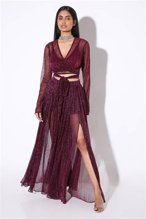 Double Slit Maxi Skirt | Monokrom Mumbai