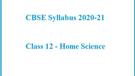 Image result for Home Science 12th Class