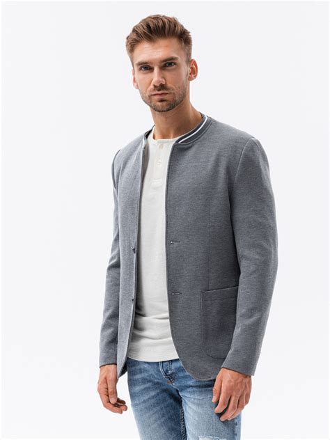Men's casual blazer jacket M84 - grey | MODONE wholesale - Clothing For Men