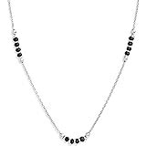 Buy GIVA AVNI 925 Oxidised Silver Two Layer Beaded Sunflower Necklace ...