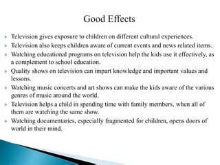 Positive impact of tv on children | PPTX