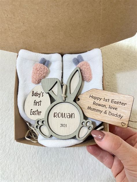Baby’s First Easter Gift Box for Baby Boy Easter Plaque Keepsake for New Baby Easter Gift From ...