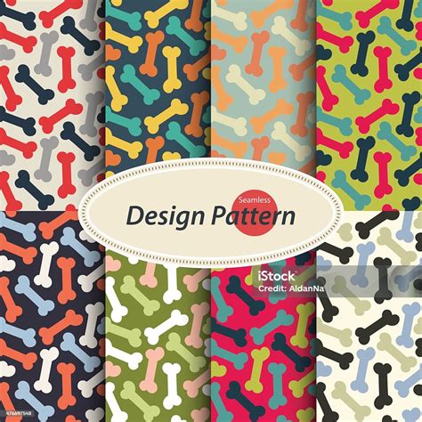 Dog Bone Pattern Set Stock Illustration - Download Image Now - 2015 ...