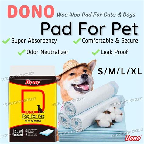 Dono Wee Wee Pad For Pet Dog Cat Puppy Toilet Training Pee Urine ...