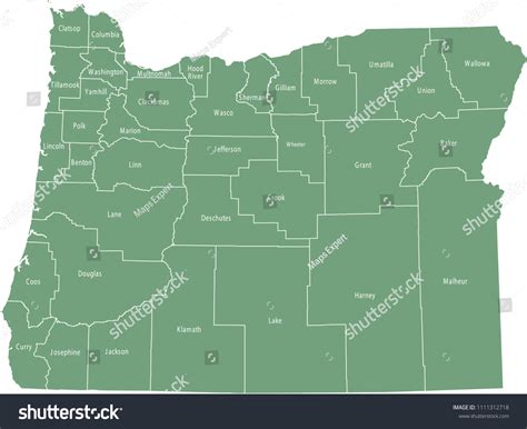 Oregon Counties Map