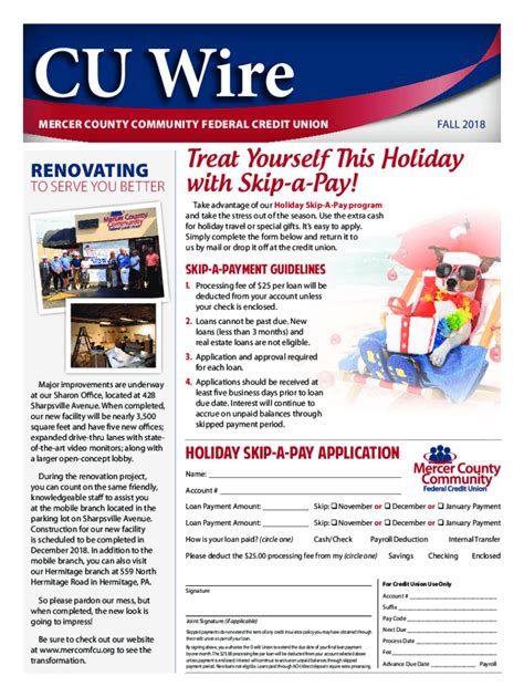 Fillable Online Treat Yourself This Holiday with Skip-a-Pay! Fax Email ...