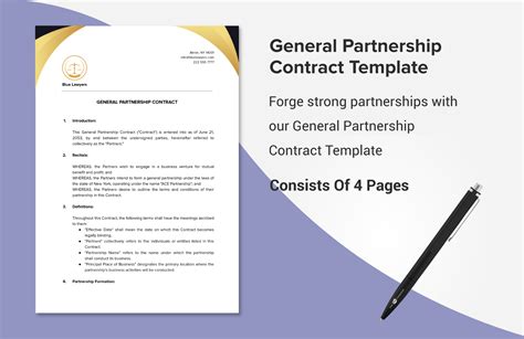 Simple Business Partnership Contract Template in Word, PDF, Google Docs ...